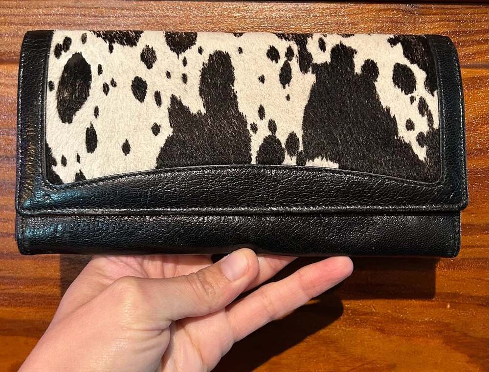 Tusk Cowhide Wallet Black and White